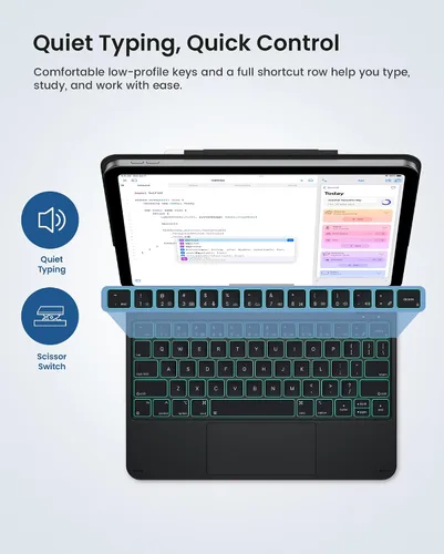 Vista 6 de typecase Funda de teclado Edge para iPad de 11ª generación A16 (2025) y 10ª generación de 10.9 pulgadas (2022) - Trackpad multitáctil, teclado
