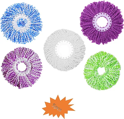 Vista 3 de 5 Recambios de microcabezal de repuesto para mopa giratoria 360° Spin Magic - Cabezal de mopa de microfibra, forma redonda, tamaño estándar