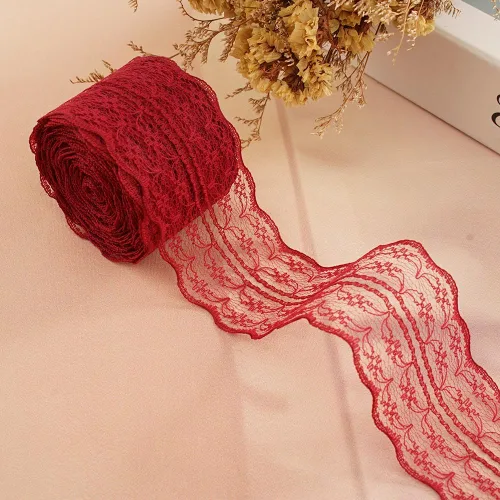 Vista 15 de Rollo de cinta de encaje de 120 yardas para costura, baby shower, cumpleaños, despedida de soltera, decoración de boda, embalaje de regalo, ramo