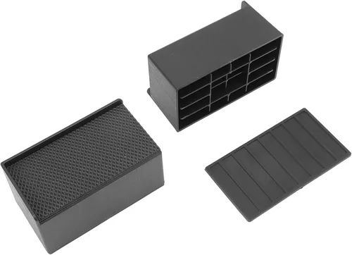 Vista 3 de Rectangular Stackable Furniture Risers Set, Rubber Elevated Support Blocks for Beds, Couches, Desks, and Sofas with 4 Inch Height