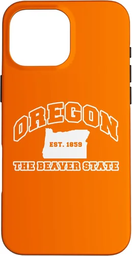 Vista 19 de iPhone 16 Oregon Souvenir Vacation Est 1859 The Beaver State Adults Case