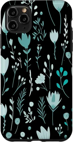 Vista 13 de Teal Floral Flowers Wildflowers Garden Botanical Love Case for iPhone 17