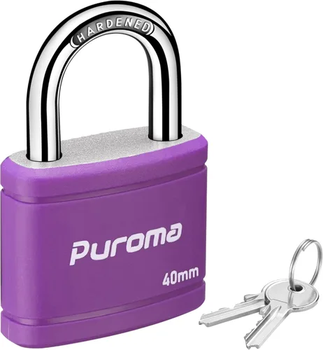 Vista 11 de Puroma Candado con llave con 2 llaves iguales, cerradura de casillero de 7/8 pulgadas, cerraduras de alta resistencia para puerta, cerrojo, caja