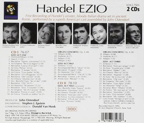 Vista 2 de Handel - Ezio / Fortunato · Baird · Carril · N. Watson · Urrey · Pellerin · Manhattan CO · R.A. Clark