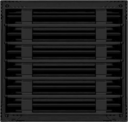 Vista 2 de BUILDMART - Cubierta de ventilación de CA moderna de 12x12 - Ventilación de aire negra decorativa - Difusor de ranura lineal estándar - Rejilla