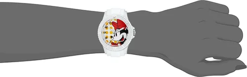 Vista 2 de Disney Minnie Mouse W002806 - Reloj de plástico blanco para mujer, bisel blanco, correa de plástico blanco, Blanco
