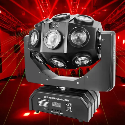 Vista 2 de Iluminación giratoria de 360° de DJ de las luces del haz de la etapa con 18