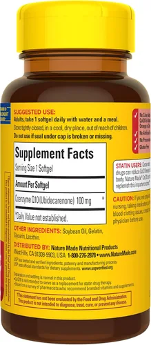 Vista 8 de Nature Made CoQ10 100 mg, 40 cápsulas blandas líquidas