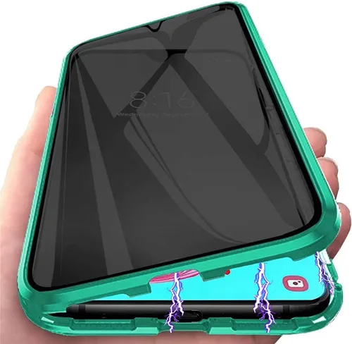 Vista 10 de Funda magnética de privacidad para Samsung Galaxy Note 9, carcasa de vidrio templado antiespías, frontal y trasera, vidrio templado 9H, protector