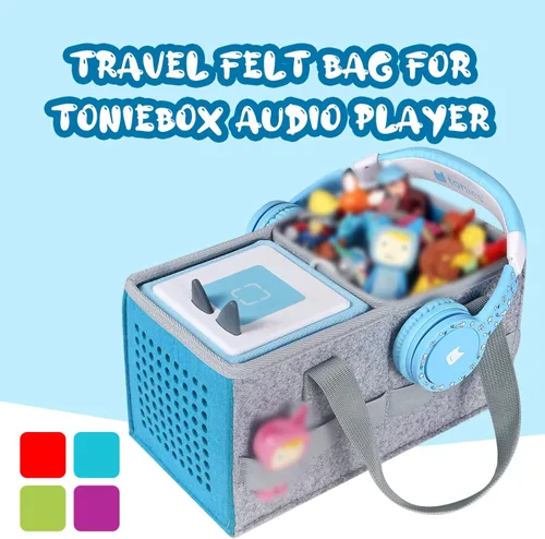 Vista 3 de Estuche de transporte GISEO para juego de iniciación de Tonies y bolsa de almacenamiento para estatuilla de Tonies, bolsa plegable de juguete