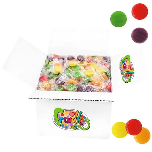 Vista 7 de Fruidles Caramelos duros con botón de fruta mixta, envueltos individualmente, media libra