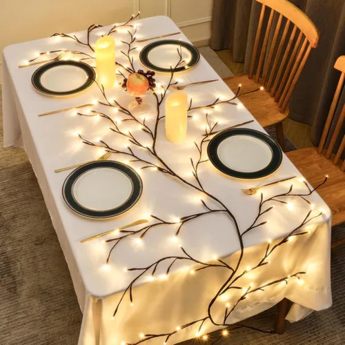 Vista 3 de Enchanted 9.5ft 160LED Willow Vine Luces con control remoto 8 modos