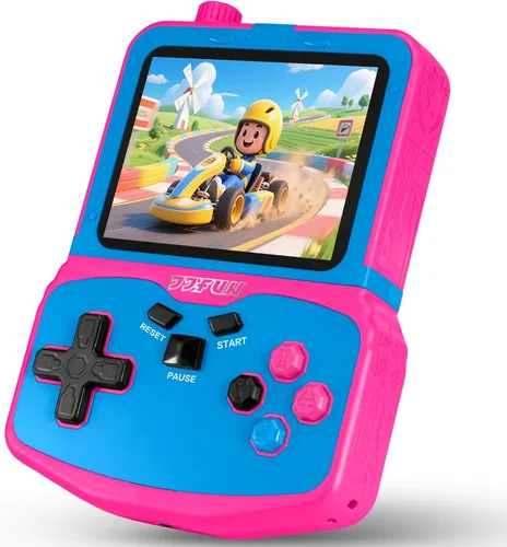 Vista 10 de Consola de videojuegos portátil para niños, 220 juegos clásicos retro integrados, reproductor de mano Plug & Play con pantalla IPS de 3.5 pulgadas