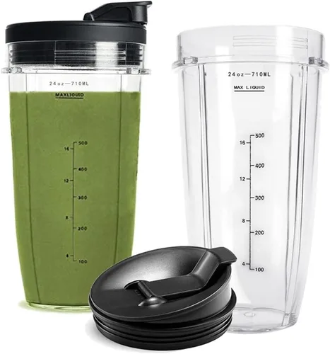 Vista 2 de Vasos de repuesto compatibles con Ninja, compatible con Nutri BN401, BN701, SS101, BN400, BN800, BN801