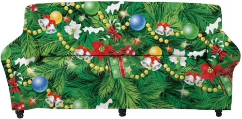 Vista 12 de Horeset Snowy Tree - Funda de sofá para 2 cojines, decoración del hogar, funda protectora de muebles para perro, impermeable y lavable Árbol nevado