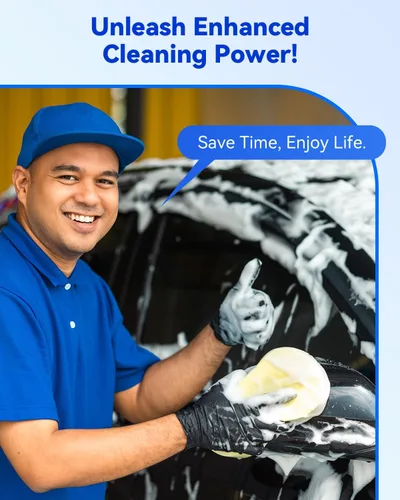 Vista 4 de Temede - Esponjas de lavado de auto, esponjas de limpieza de espuma multiusos grandes, paquete de 3 9.1" x 4.3" x 2.4", Extra Thick Cleaning
