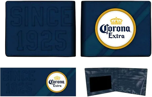 Vista 2 de Corona - Cartera para hombre con logo extra color azul marino