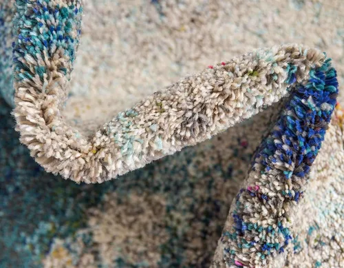Vista 7 de Tapete abstracto Unique Loom, colección Estrella, moderno, multiárea, Polipropileno, Beige