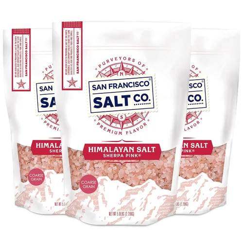 Vista 9 de Auténticos granos de sal gruesa del Himalaya Sherpa Pink