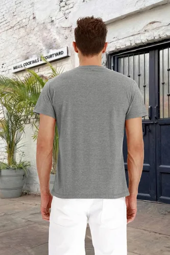 Vista 3 de PEGENO Camisetas de algodón de manga corta con solapa frontal casual para hombre