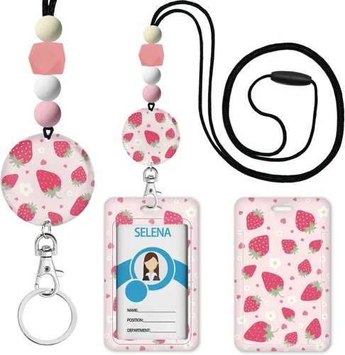 Vista 11 de Cordones para Profesores de Concienciación sobre el Autismo para Tarjetas de Identificación y Llaves, Lindo Cordón de Silicona con Cuentas Separable