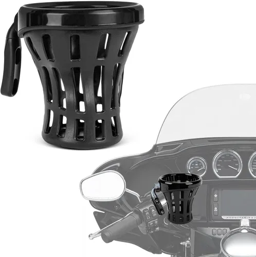 Vista 9 de PSLER - Soporte para vaso de bebida para motocicleta, soporte para Touring Goldwing negro