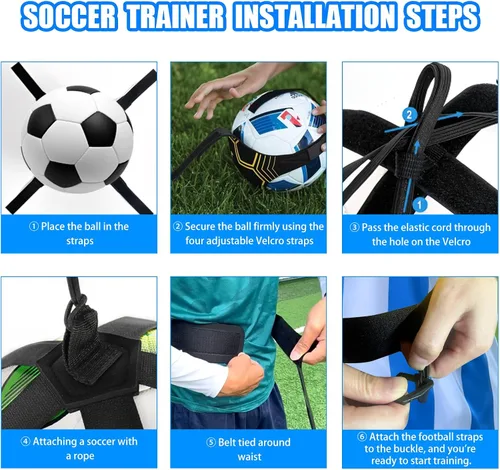 Vista 7 de Equipo de entrenamiento de fútbol, tapete de entrenamiento de fútbol de 35 x 24 pulgadas, tapete de entrenamiento de pasos de fútbol para juego