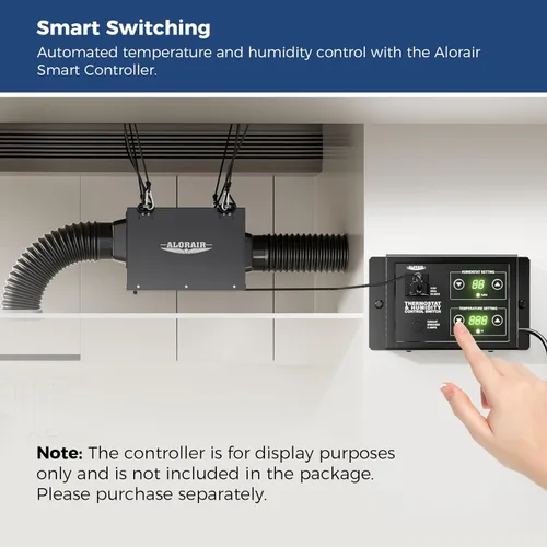 Vista 5 de ALORAIR - Ventilador de escape en línea de 4 pulgadas para baño ultra silencioso de 170 CFM para baño, ático, cocina, garaje, lavandería