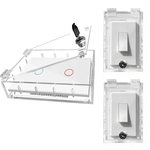 Vista 8 de Cubierta para Interruptor de Casa Inteligente, Cubiertas de Tomacorriente a Prueba de Bebés, Protector de Placa de Interruptor de Seguridad