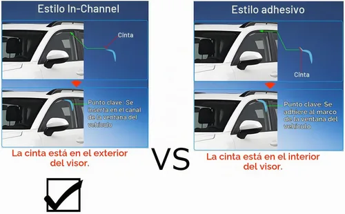 Vista 5 de Lightronic Visera de ventana de ventilación automática con clip extra duradera, se adapta a Jeep Grand Cherokee 2011-2021, protección UV, deflector