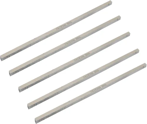 Vista 10 de 5 brocas de corte cuadrado HSS para torno de 0.157 in x 0.157 in x 7.874 in, molinillo de herramientas HSS en blanco, fresa rectangular de acero