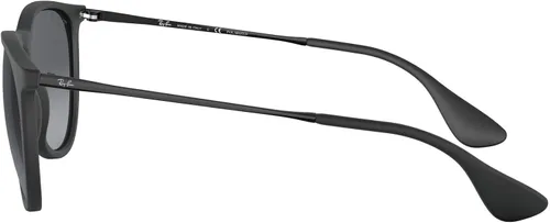 Vista 4 de Ray-Ban RB4171F Erika Low Bridge Fit Round Sunglasses Rubber BlackLight Grey Gradient Grey Polarized 54 mm