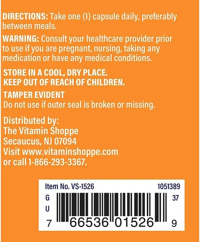 Vista 3 de The Vitamin Shoppe Acetil-L-Carnitina 500mg – Apoya la función saludable del cerebro y la memoria, promueve la producción de energía – Carnipure™
