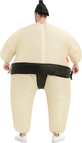 Vista 4 de Sumo Wrestler - Traje inflable para adultos, disfraz de Halloween, talla única