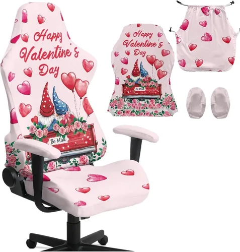 Vista 20 de Heart Gaming Chair Cover for Desk Chair Stretchy Armrest Covers Washable Ergonomic Office Seat Cover Dustproof Gaming Chairs Easy to Fit Home Office