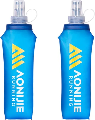 Vista 13 de JEELAD Soft Folding Water Bottles TPU Collapsible Flask Hydration Pack Ideal for Running Hiking Cycling Outdoor