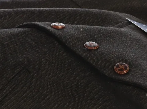 Vista 118 de Gioberti Chaleco de tweed formal de 6 botones para hombres