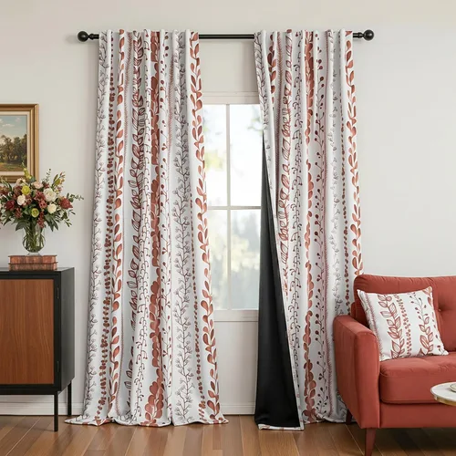 Vista 21 de MEETSKY Cortinas verde salvia de 63 pulgadas de largo, cortinas boho para sala de estar y dormitorio, cortinas semitransparentes de estilo lino