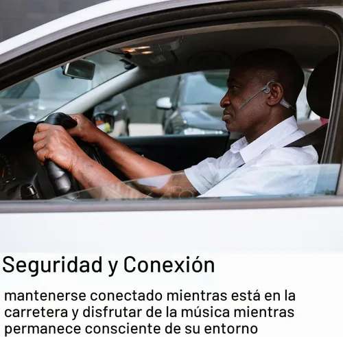 Vista 4 de Auriculares de conducción ósea con micrófono Bluetooth 5.2 Auriculares abiertos con micrófono Boom Auriculares inalámbricos Auriculares impermeables