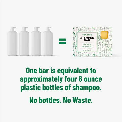 Vista 6 de Nature's Apothecary Barra de champú Lemongrass – totalmente natural, hecha a mano en Estados Unidos – Respetuoso con el medio ambiente, vegano – Sin