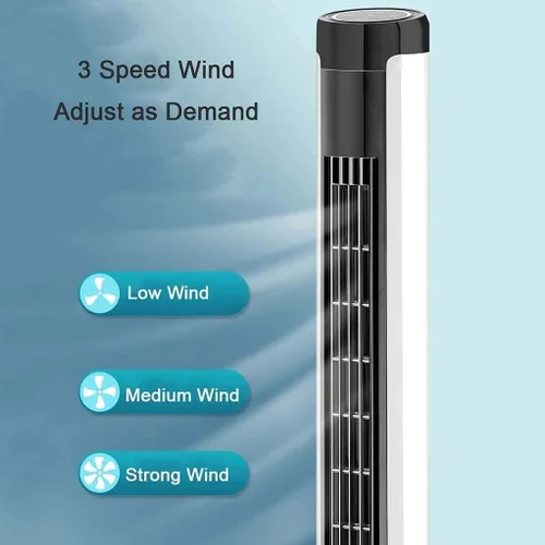 Vista 2 de Air Cooler for Home Office Evaporative Coolers 41 Inch Quiet Tower Fan Remote Control Cooling Fan with 3 Modes 3 Speeds Bladeless Oscillating