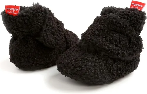 Vista 7 de Botines para bebés, recién nacidos, niños y niñas, pantuflas cálidas para cuna, calcetines para interiores, primeros caminantes