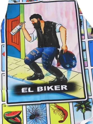 Vista 3 de Leos Imports Loteria Card - Delantal de bingo mexicano con bolsillos
