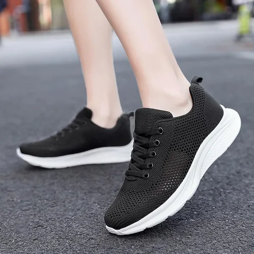 Vista 6 de Women Fashion Sneakers Sport Sandals Slides Athletic Lace Comfortable Mesh Running Fashion Zapatillas cuña mujer