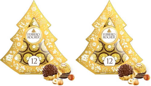Vista 16 de Ferrero Rocher Chocolate Candy, 16 chocolates con leche de avellana, 7