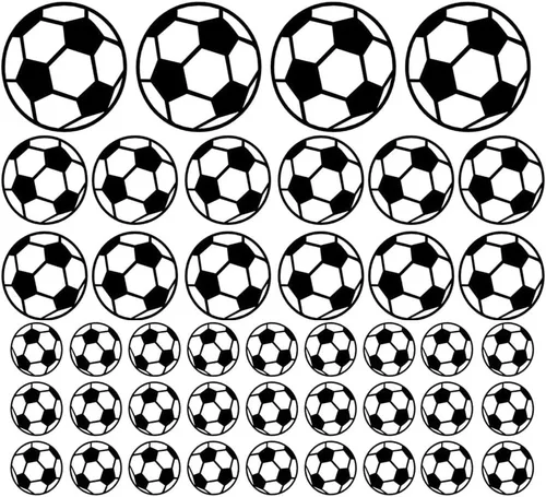 Vista 2 de SITAKE 43 calcomanías de fútbol, calcomanías de pelota de fútbol para niños, calcomanías para habitación de niños, calcomanías de pared de fútbol