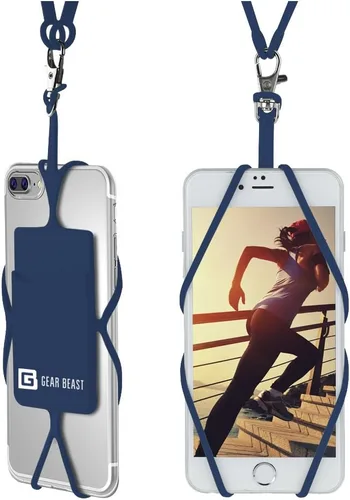 Vista 12 de Gear Beast - Correa universal para teléfono celular compatible con iPhone, Galaxy y la mayoría de teléfonos inteligentes, incluye soporte para Negro