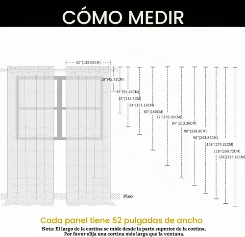 Vista 8 de SpaceDresser Paneles de cortina básica de gasa transparente con bolsillo para barra, color gris antiguo, 1 par de 2 paneles de 52 pulgadas de ancho