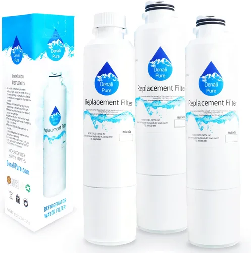 Vista 2 de Paquete de 3 filtros de agua de repuesto para refrigerador Samsung RF32FMQDBSR - Compatible con Samsung DA29-00020B, DA29-00020A, cartucho de filtro