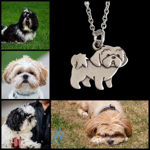 Vista 2 de Lhasa Apso Shih Tzu - Collar para perro – Cadena de acero inoxidable soldada ajustable – Regalo de condolencias por pérdida de mascotas